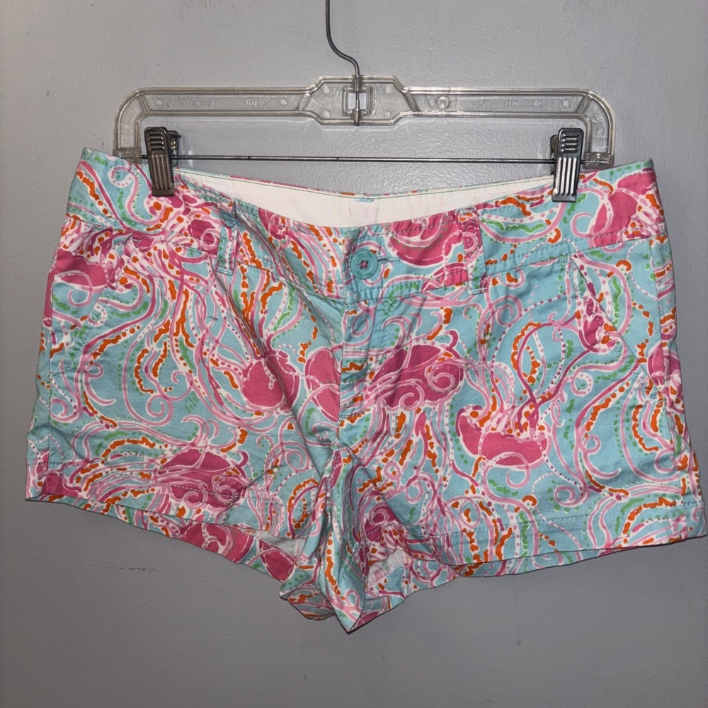 Lilly Pulitzer The Walsh Shorts Jellies be Jammin' Octopus Amd Jellyfish Size 6‎